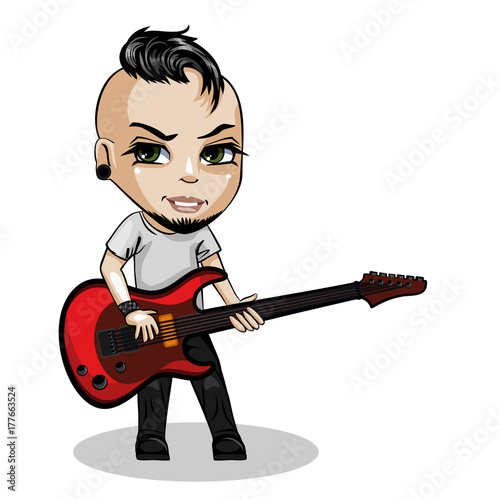 Musician with a guitar