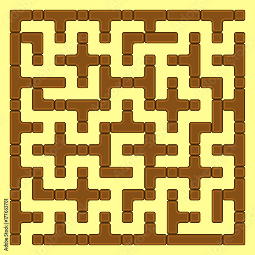 Brown square maze 10x10 