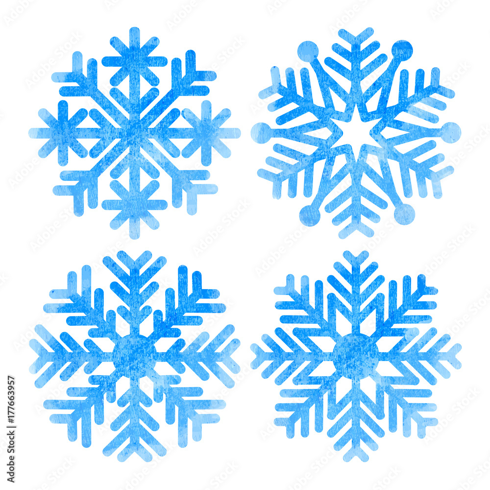 Set of snowflakes Set of snowflakes