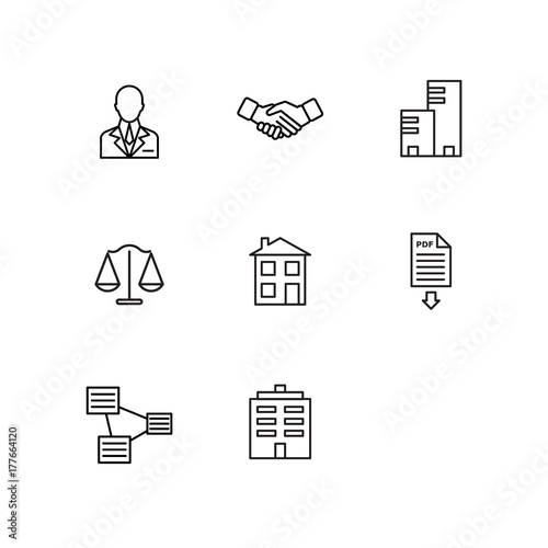 Simple Set of Business People Related Vector Line Icons