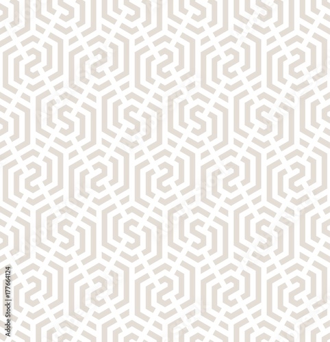Vector seamless pattern. Modern stylish texture. Repeated geometric pattern with hexagonal tiles