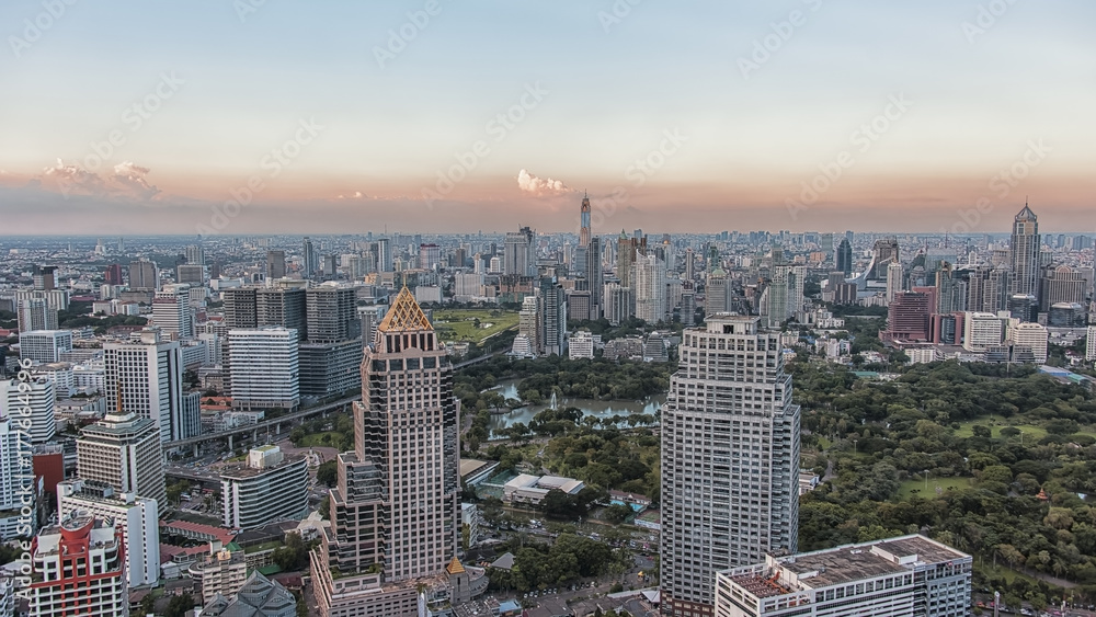 Bangkok scenery panorama in Thailand