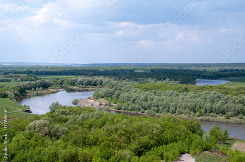 Royal bend of the river don in the area of the Assumption Divnogorsky monastery, the village of Selyavnoe-1, Liski district, Voronezh region, Russian Federation