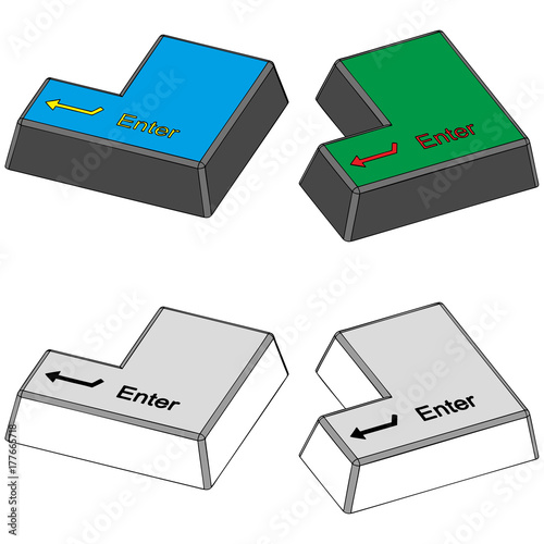 Set of enter key (3d)