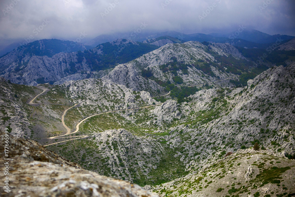 View from top of Tulove grede, part of Velebit mountain, Croatia View from top of Tulove grede, part of Velebit mountain, Croatia