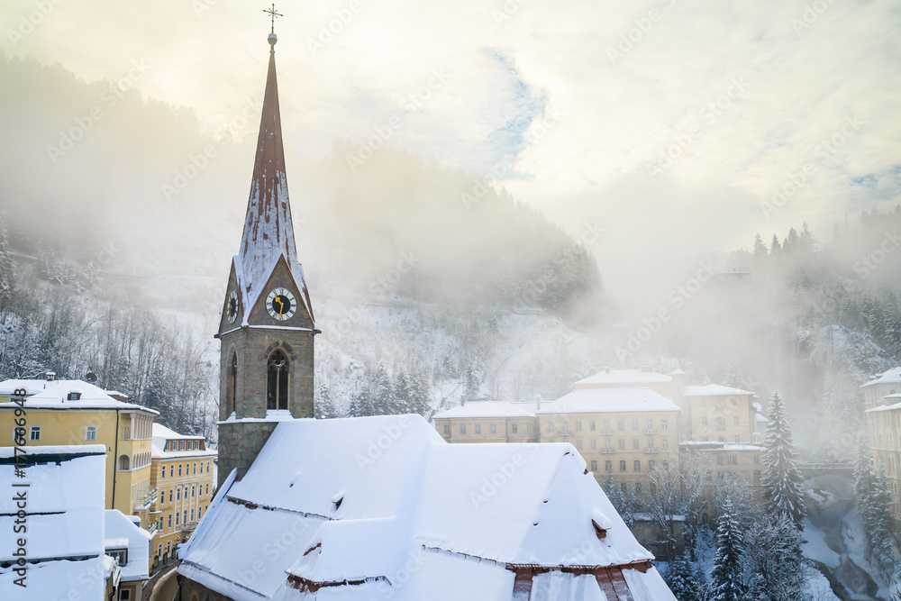 Church of St. Primus and Felitsian. Austrian spa and ski resort Bad Gastein