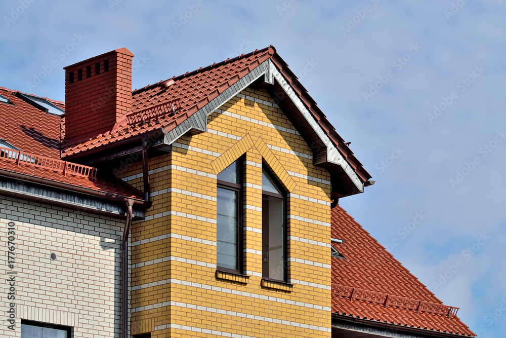 Attic windows on tile roof