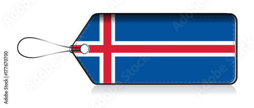 Icelander emoji flag, Label flag of  Product made in Iceland