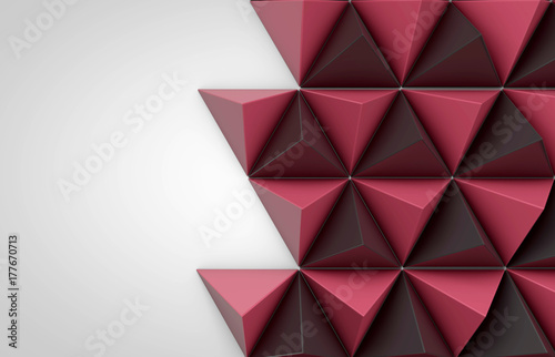 Abstract geometric background made from triangular pyramid shapes