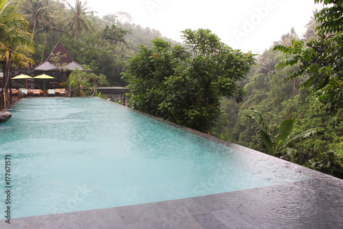 Bali Infinity Pool Tropical Rain © photogoodwin