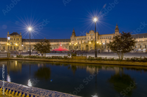 Seville - Spain and the Plaza de Espa  a 
