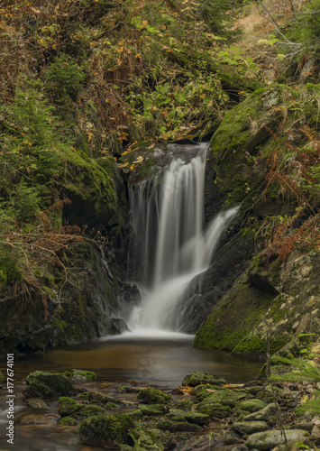 Javori waterfall on Javori creek in Krkonose mountains