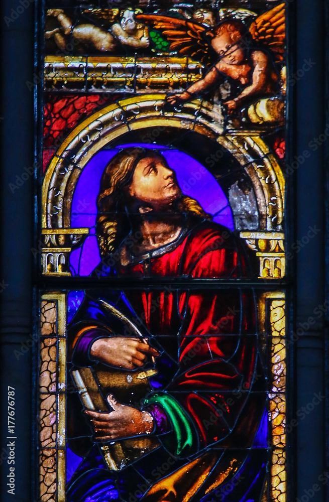 Stained Glass of St Matthew the Evangelist