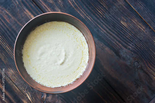 Canvas Print Bowl of alfredo - Italian pasta sauce