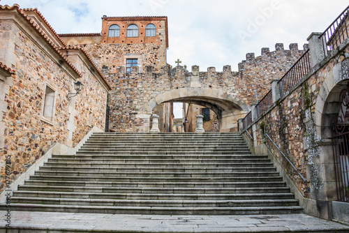 Arch of the star in Caceres, Extremadura, Spain.