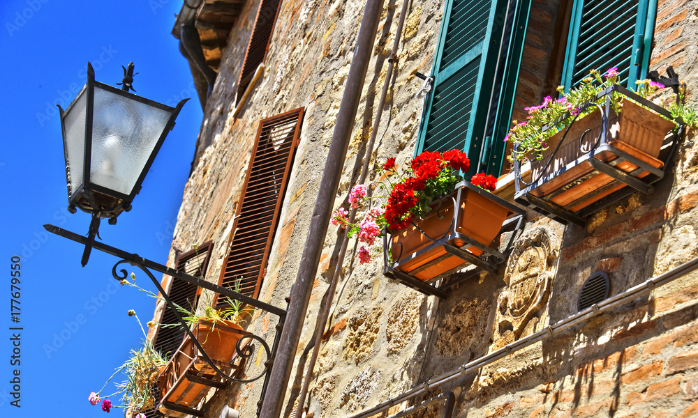 Street of Cetona in Tuscany, Italy