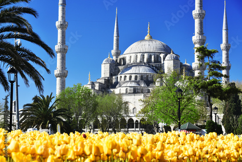Photography Sultan Ahmed Mosque or Blue Mosque in Istanbul, Turkey