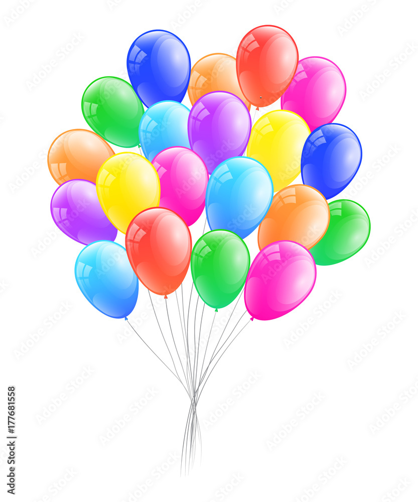 custom made wallpaper toronto digitalBunch of colourful balloons isolated on white background. Vector.