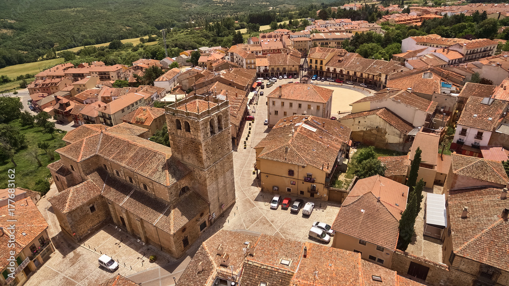 Riaza village in Segovia province, Spain