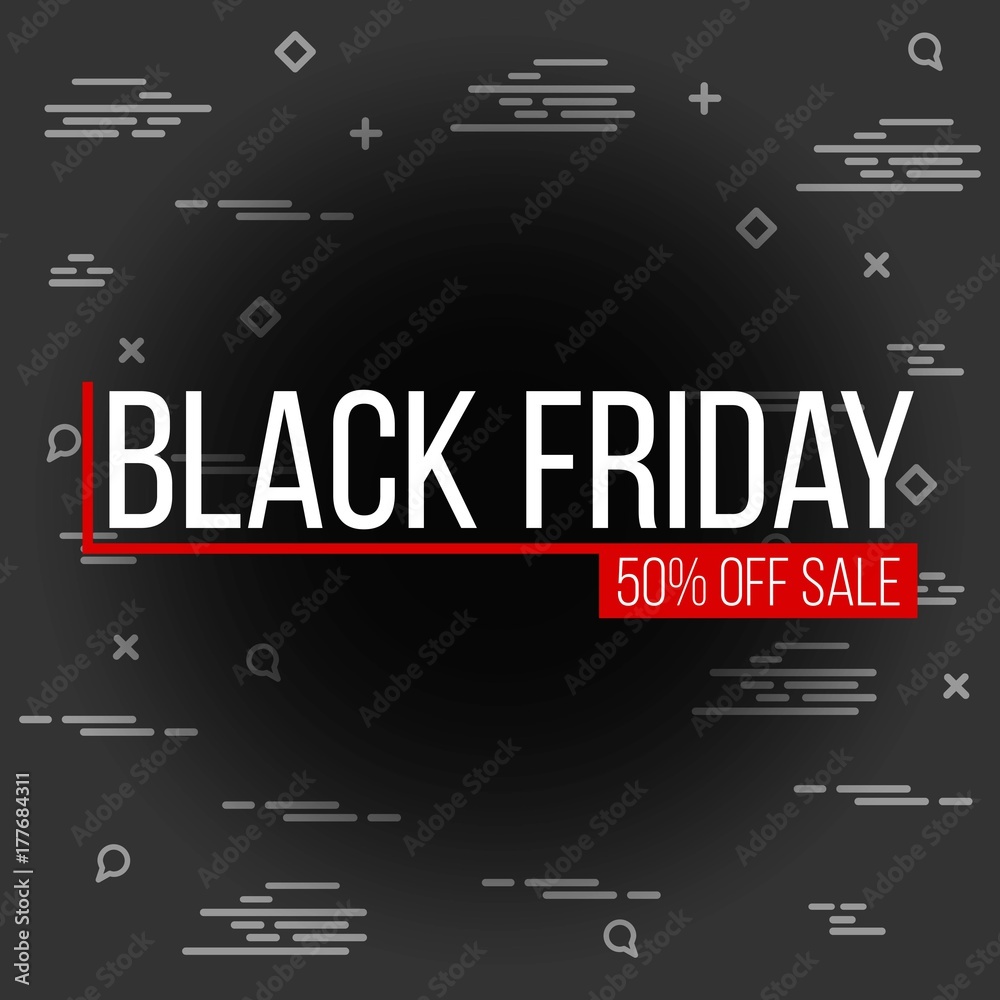 Naklejka premium Abstract vector black friday sale layout background. For art template design, list, page, mockup brochure style, banner, idea, cover, booklet, print, flyer, book, blank, card, ad, sign, poster, badge.