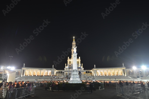 Shrine of our Lady of the Rosary of Fatima during “Night Procession”, Portugal 