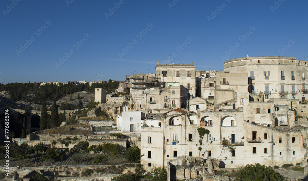 Panorama of the city of Gravina in Puglia, in Italy