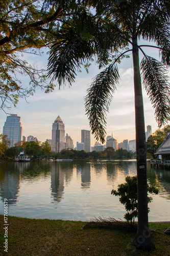 Cityscape at Lumpini park, Bangkok, Thailand © Cesare Palma