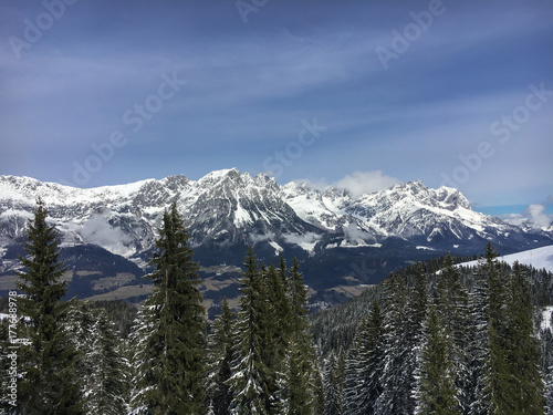 Beautiful mountain range (Kaiser Mountains) at Wilder Kaiser region in Tyrol, Austria © A. Emson