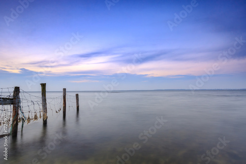 Sunset on the Grevelingenmeer, the biggest saltwater lake of Europe photo