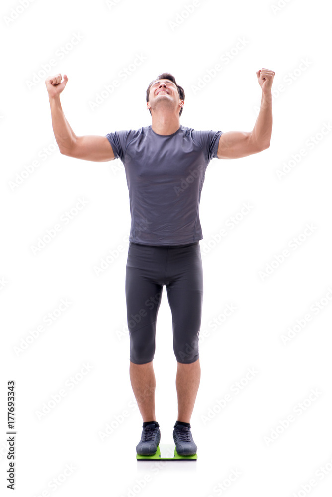 Sportsman isolated on the white background