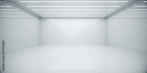 Abstract white box room