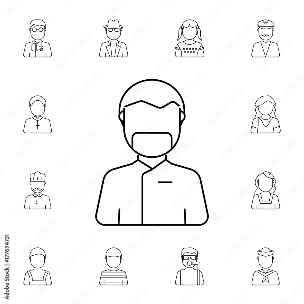 Medical surgery doctor avatar. Set of avatar icons Medical surgery doctor avatar. Set of avatar icons