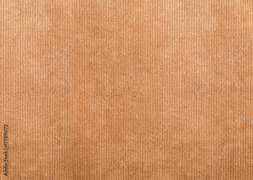 Close up shot of brown worn cord fabric photo