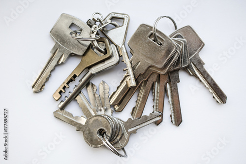 A bunch of door keys