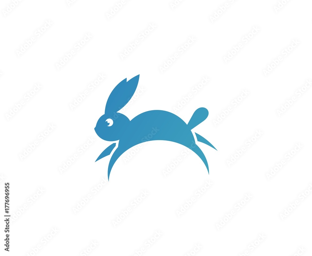 Naklejka premium Rabbit logo