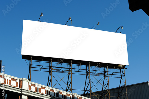 Blank Billboard On Roof Top