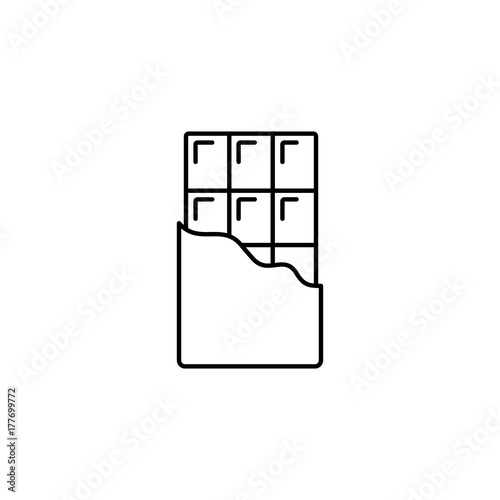 bar of chocolate line black icon