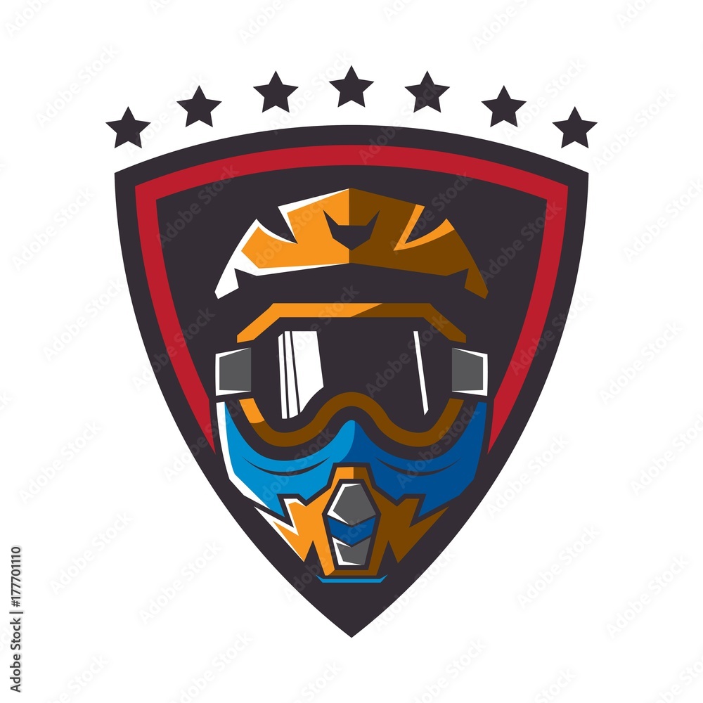 Motocross design badge Motocross design badge