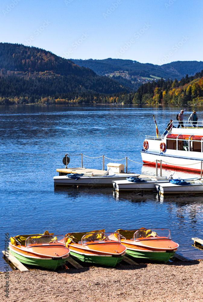 Fototapeta premium Boats on Titisee Lake