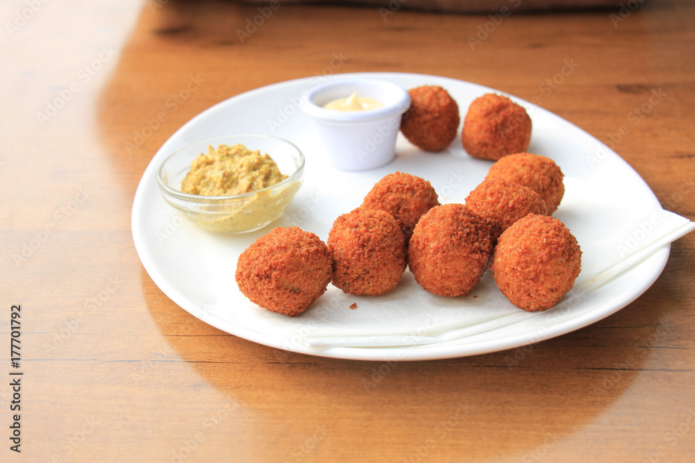 Dutch fried snack: bitterballen