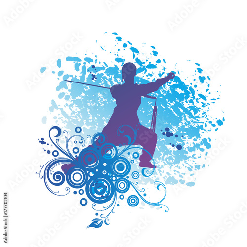 Female Kung Fu Master Silhouette 