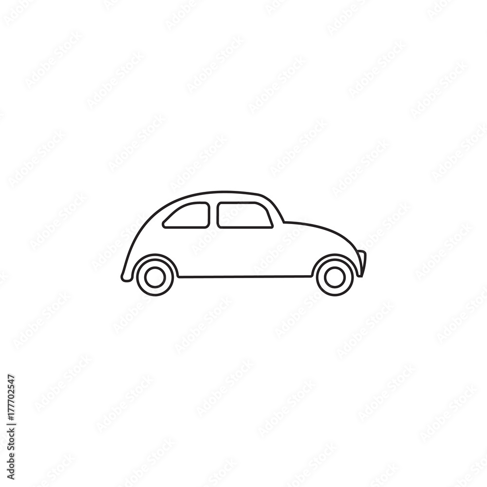 Car icon. Mini small urban city vehicle icon
