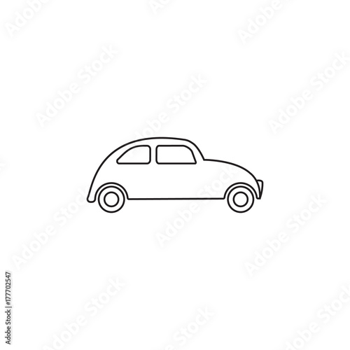 Car icon. Mini small urban city vehicle icon © gunayaliyeva