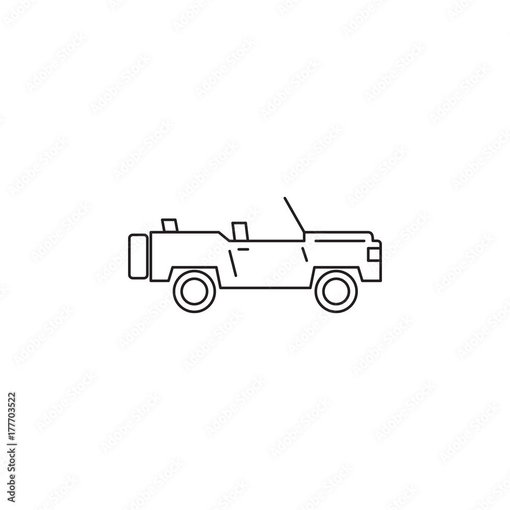 army 4x4 car icon
