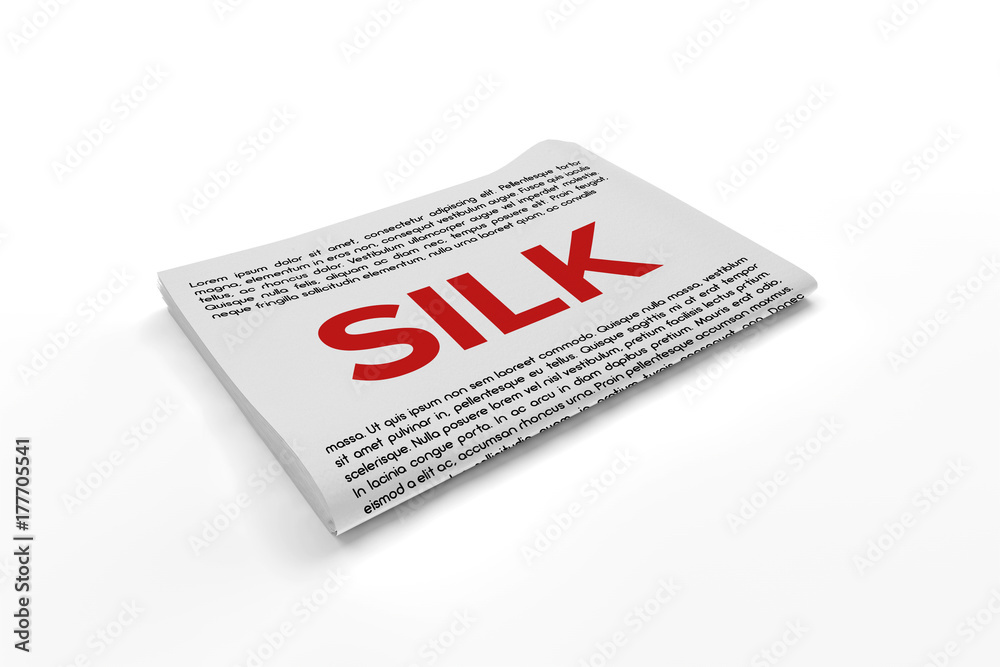 Silk on Newspaper background Silk on Newspaper background