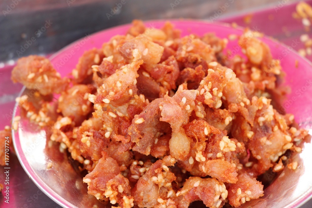 Fried chicken is delicious in street food Fried chicken is delicious in street food