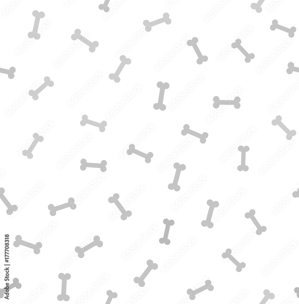 Gray bone pattern. Seamless vector