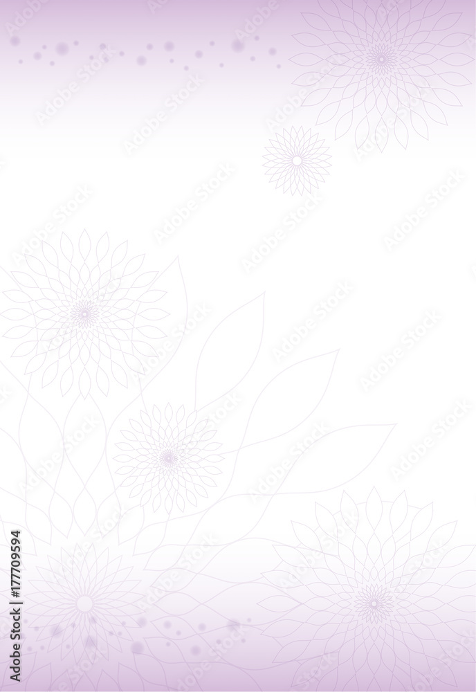 Obraz premium 幾何学的な花のポストカード02。