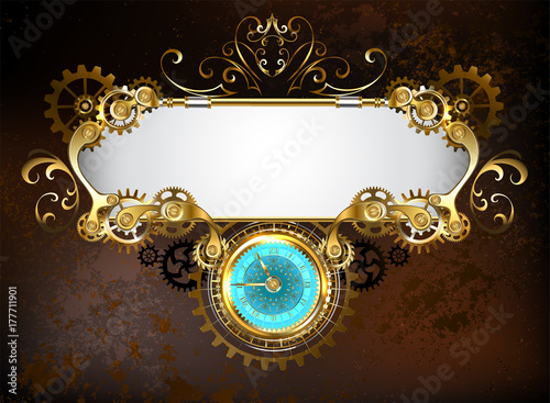 Banner with clock