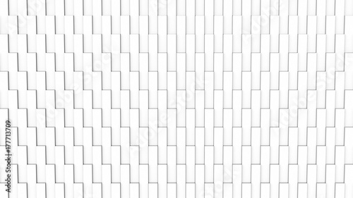 White geometric background. Quad texture. Paper pattern. 3d rendering